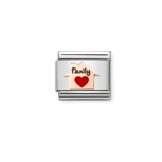 Nomination Jewellery Nomination Classic Rose Gold Family Home Heart Charm 430202/11