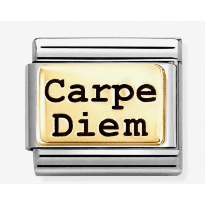 Nomination Jewellery Nomination Classic Gold Black 'Carpe Diem' Charm 030166 73