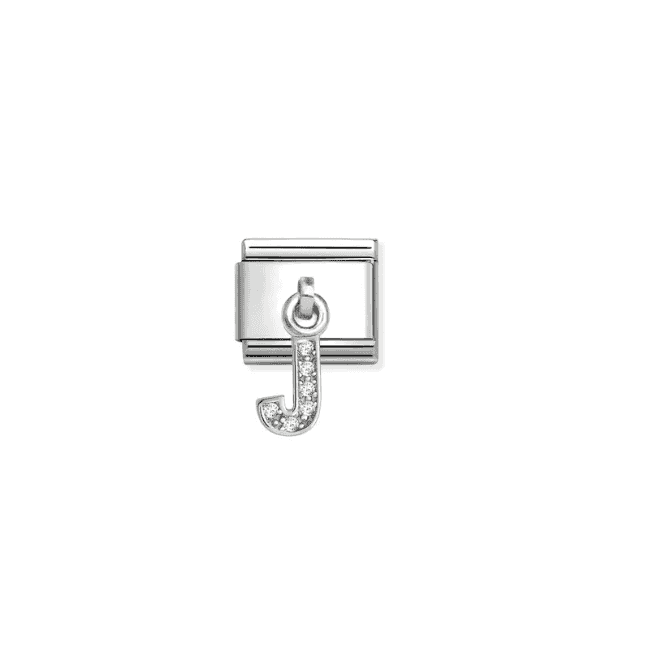 Nomination Jewellery CZ Letter J Pendant Charm 331818/10