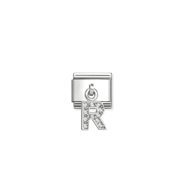 Nomination Jewellery CZ Letter R Pendant Charm 331818/18