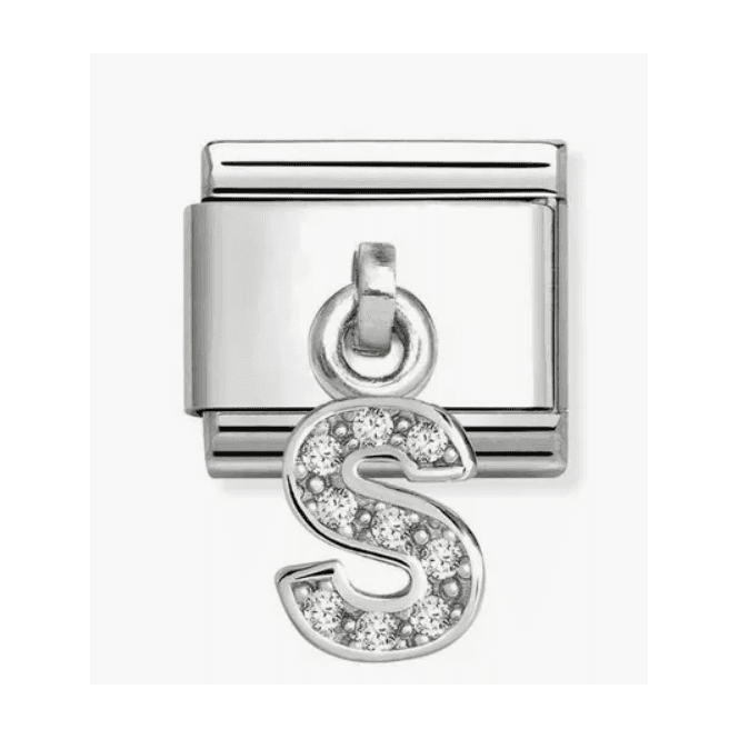 Nomination Jewellery CZ Letter S Pendant Charm 331818/19
