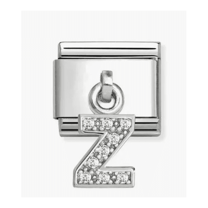 Nomination Jewellery Letter Z Zirconia Pendant Charm 331818/26