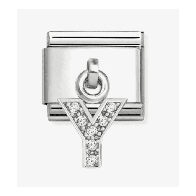 Nomination Jewellery Letter Y Zirconia Pendant Charm 331818/25
