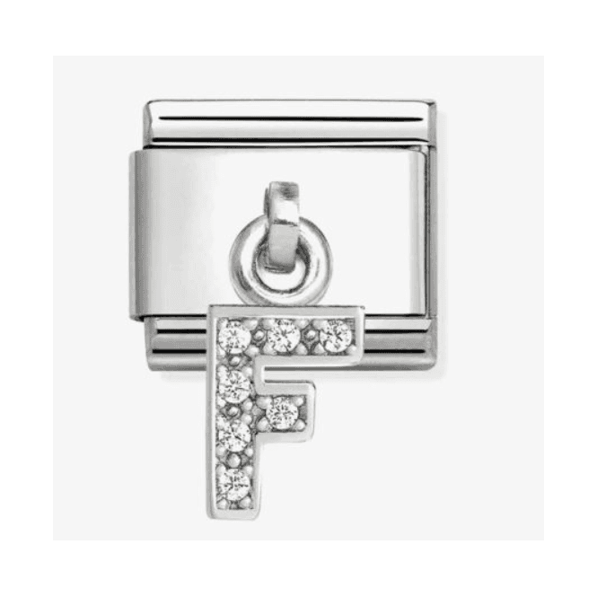 Nomination Jewellery Letter F Zirconia Pendant Charm 331818/06