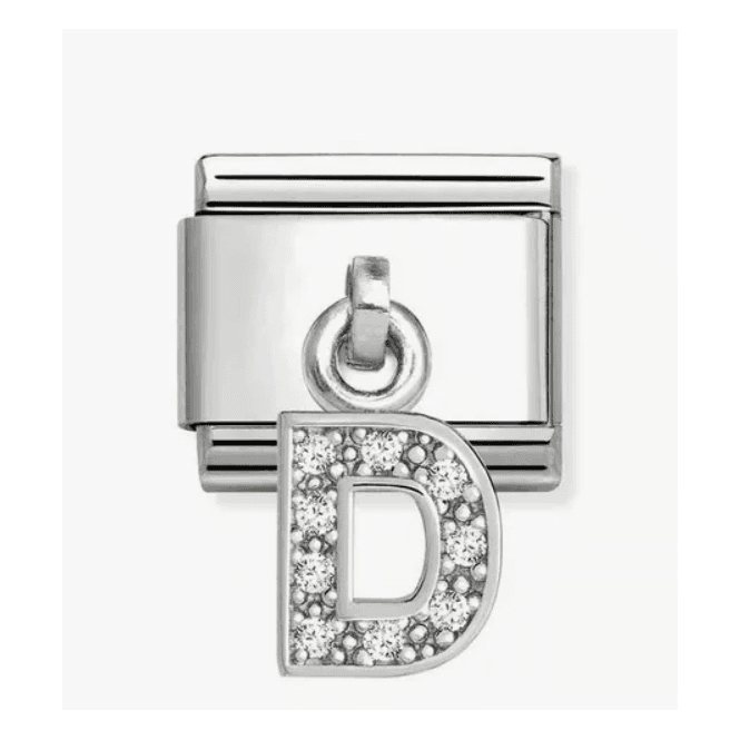 Nomination Jewellery Letter D Silver Zirconia Charm 331818/04