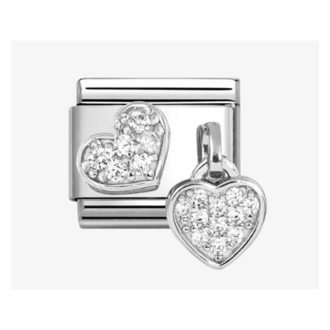 Nomination Jewellery Double Heart Zirconia Charm 331817/15