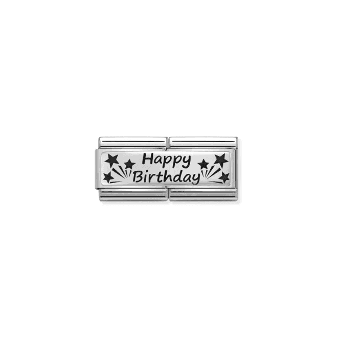 Nomination Jewellery Double Link Happy Birthday Charm 330710/13