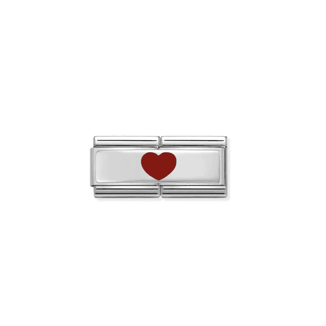 Nomination Jewellery Double Link With Red Heart Charm 330721/10