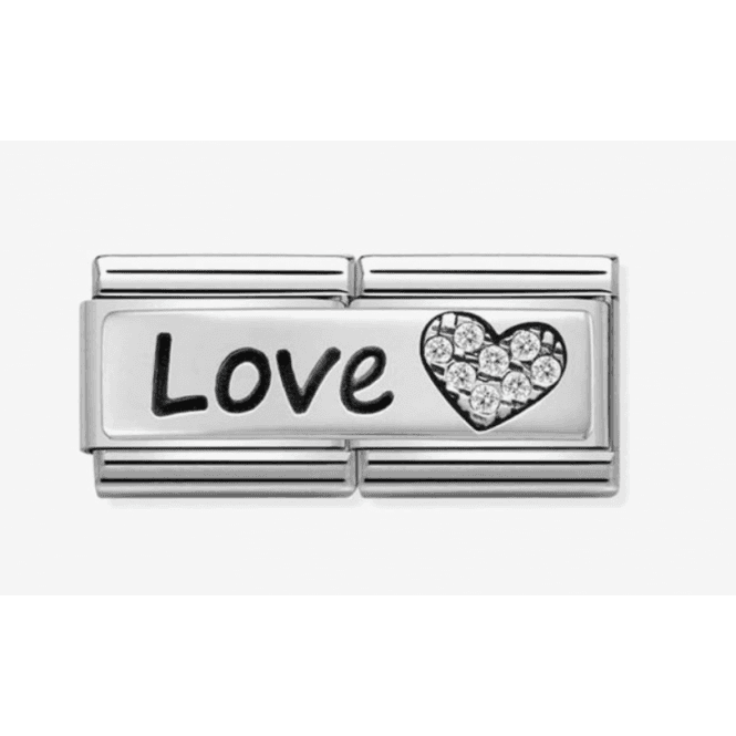 Nomination Jewellery Nomination Double Link Love & Heart Zirconia Charm 330731/05