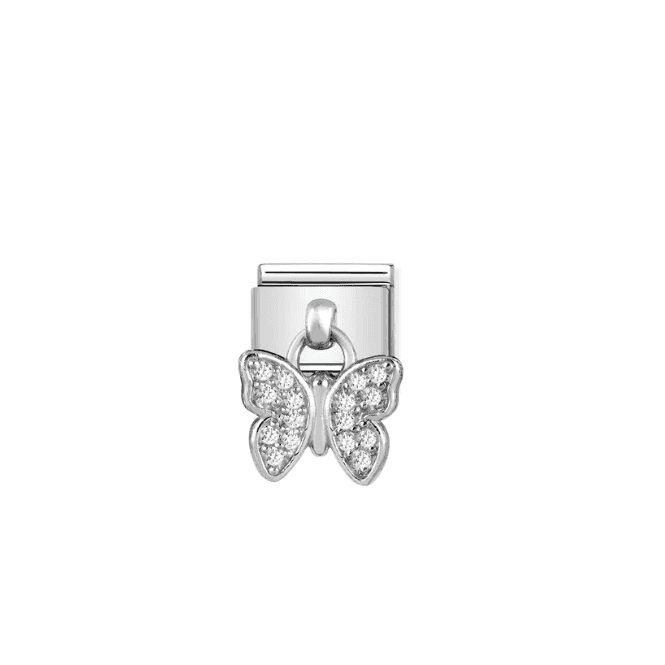 Nomination Jewellery Butterfly Zirconia Pendant Charm 331800/16