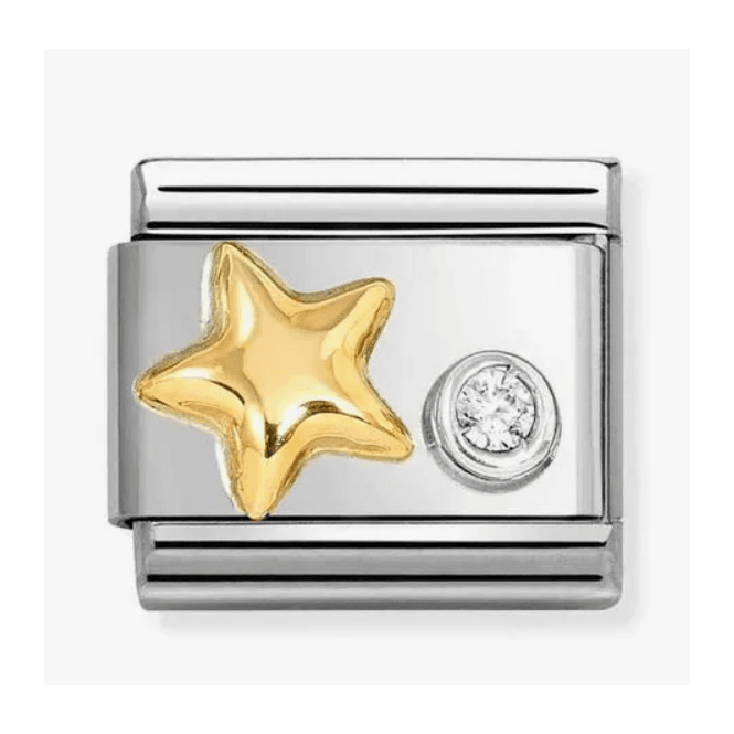 Nomination Jewellery Raised White Star Zirconia Charm 630301/01