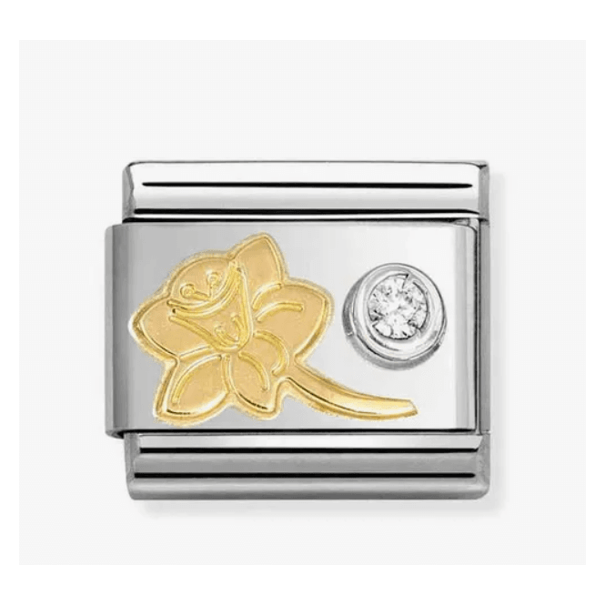 Nomination Jewellery Narcissus Flower Zirconia Charm 630301/05