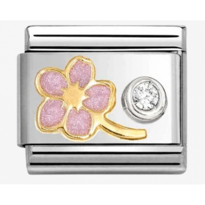 Nomination Jewellery Nomination Classic Gold Pink Myosotis Charm 630302/08