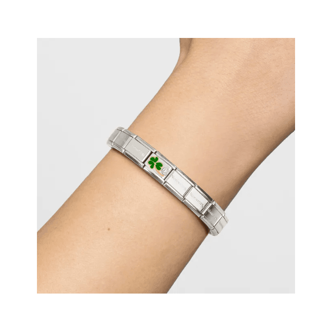Nomination Jewellery Nomination Classic Gold Zirconia Green Clover Charm 630302/12
