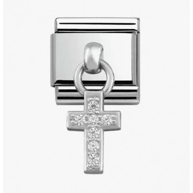 Nomination Jewellery Cross Zirconia Pendant Charm 331800/04