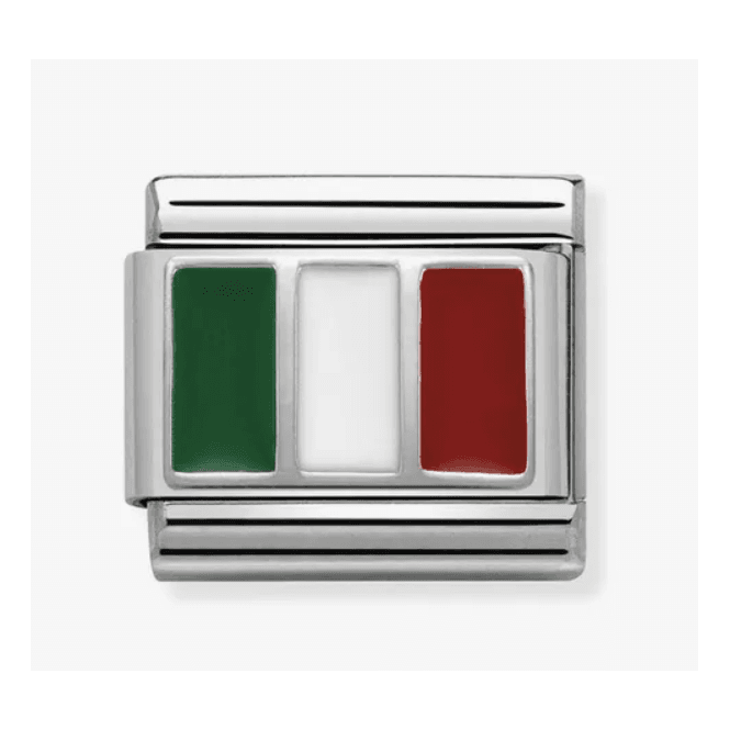 Nomination Jewellery Silver Italy Flag Charm 330207/16