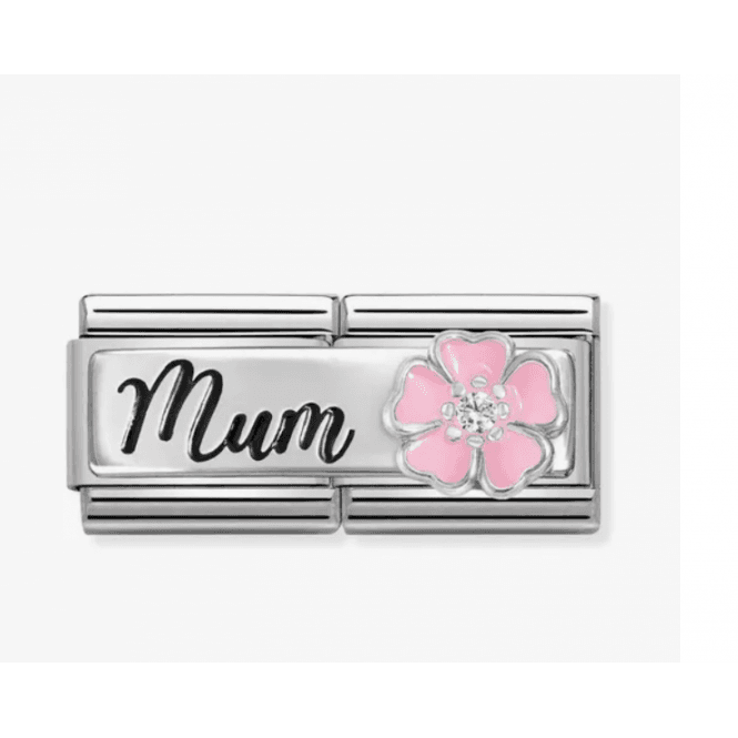 Nomination Jewellery Double Mum & Pink Flower Charm 330734/18