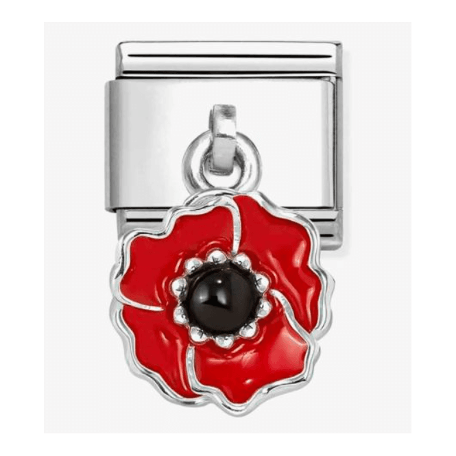 Nomination Jewellery Red/Black Poppy Pendant Charm 331805/24