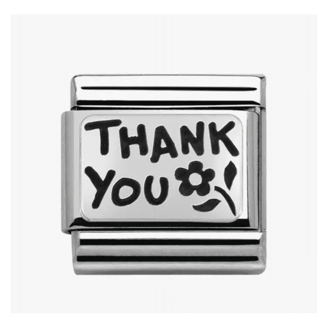 Nomination Jewellery Nomination Classic Silver Thank You Charm 330102/42