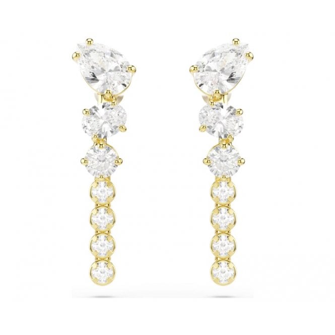 Swarovski Mesmera Mixed cuts 18K Gold Finish Earrings 5747936