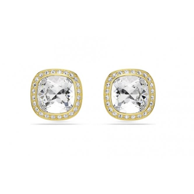 Swarovski Una Cushion Cut Gold Tone Earrings 5764762