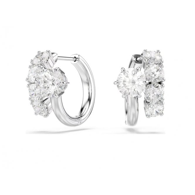 Swarovski Matrix Round Cut White Earrings 5753572