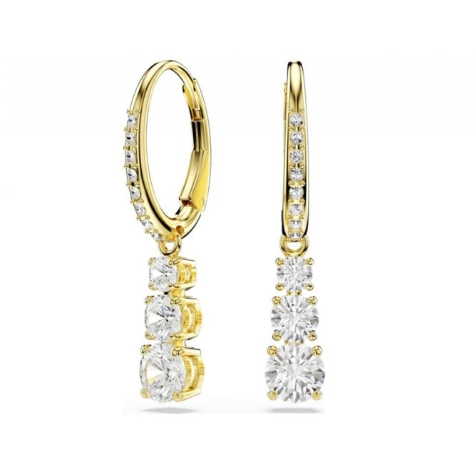 Swarovski Stilla Attract 18K Gold Finish Earrings 5723300
