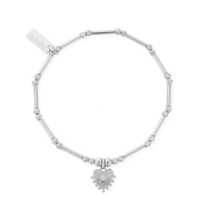 ChloBo Dainty Moon Cut Heart Glowing Beauty Bracelet SBMCTN3196