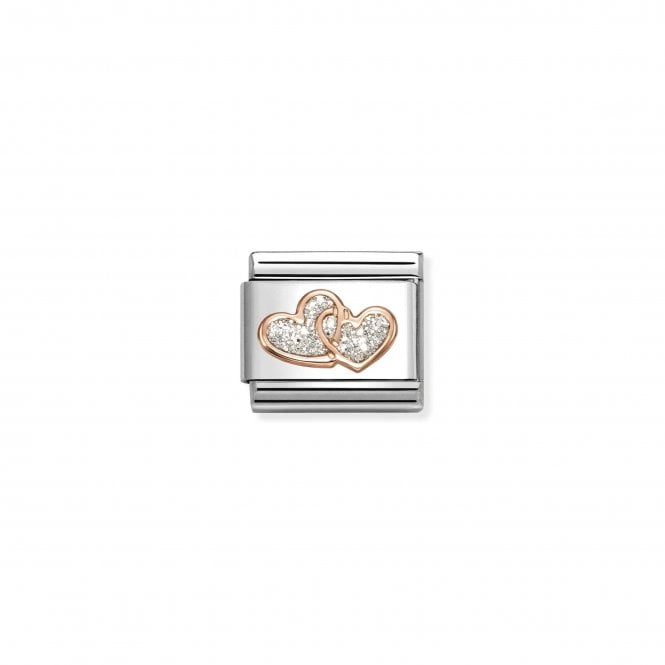 Nomination Jewellery Nomination Composable Rose Glitter Hearts Link Charm 430205/01