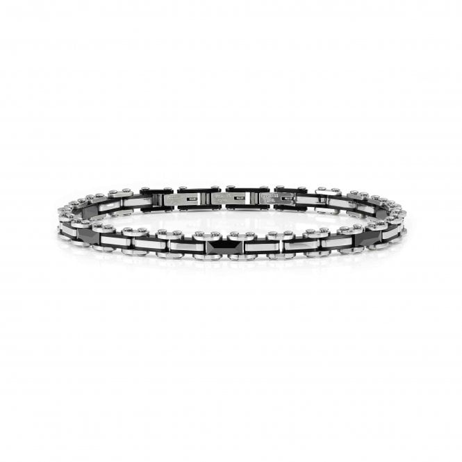 Nomination Jewellery Nomination Virtus Code S/S & Black Ceramic Bracelet 133100/030