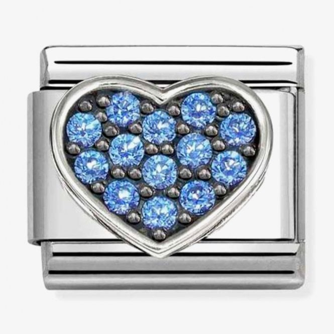 Nomination Jewellery Nomination Composable Blue Sparkling Heart Link Charm 330322/28