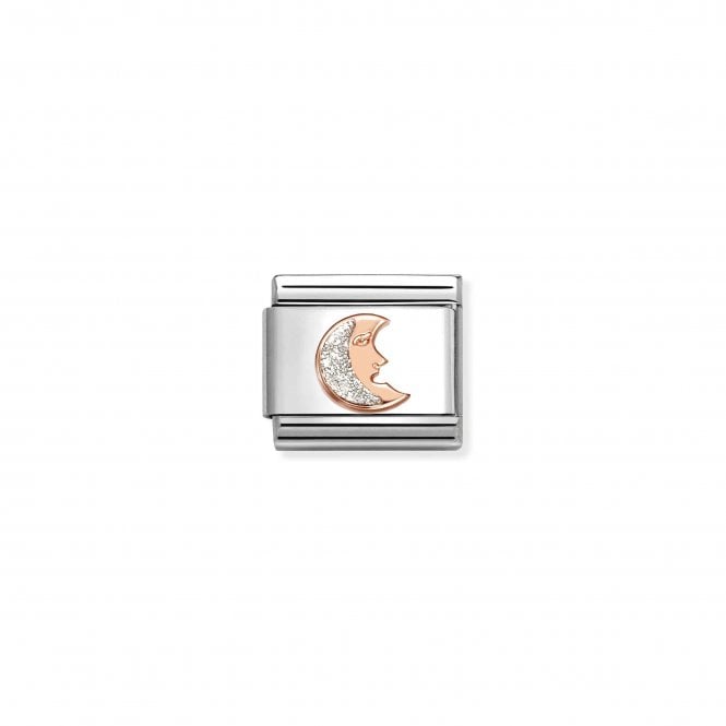 Nomination Jewellery Nomination Composable Rose Glitter Moon Link Charm 430205/05