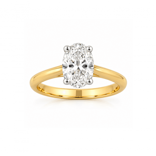 Gold Oval Lab Grown Diamond Ring
