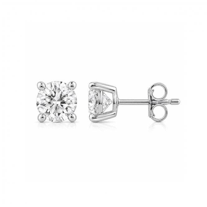 White Gold Lab Grown Diamond Stud Earrings