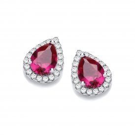 J Jaz Dinha Red Stud Earrings JZER127