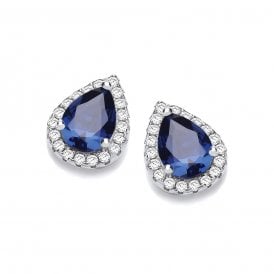 J Jaz Dinha Blue Stud Earrings JZER128