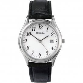 Sekonda Mens Stainless Steel Leather Watch 3473