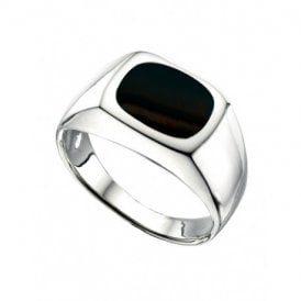 Silver Onyx Signet Ring R265B