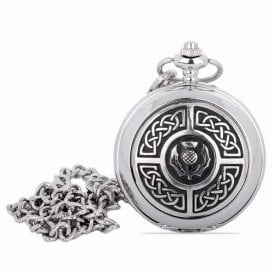 Pewter Celtic and Thistle Pocket Watch PW103Q