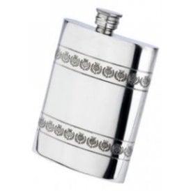 MCN Pewter Thistle Hip Flask 691FL