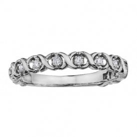 9ct White Gold Diamond Fancy Eternity Ring