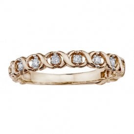 9ct Rose Gold Diamond Fancy Eternity Ring