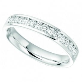 9ct White Gold Baguette Diamond Eternity Ring