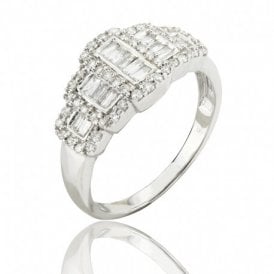 Diamond Ring Cluster Baguette