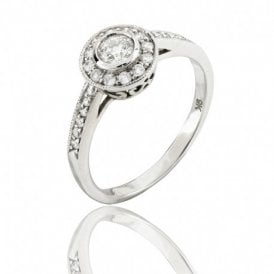 Diamond Ring Halo Cluster