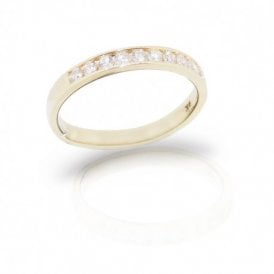 9ct Yellow Gold Half Eternity Ring