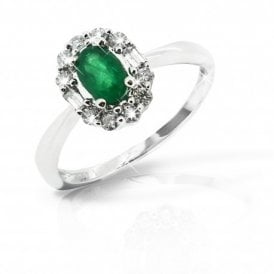 Emerald and Diamond Ring