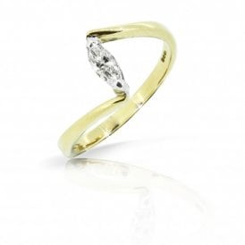 Marquise Cut Solitaire Diamond Ring