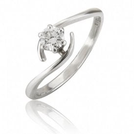 Solitaire Diamond Ring Cross Over