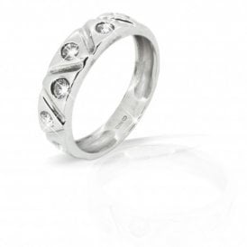 6 Stone White Gold Fancy Ring